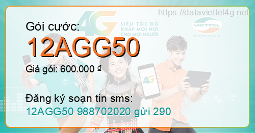 Gói cước 12AGG50 Viettel