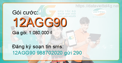 Gói cước 12AGG90 Viettel