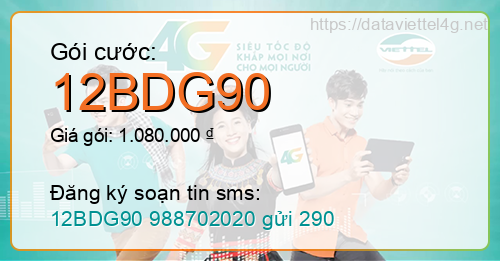 Gói cước 12BDG90 Viettel