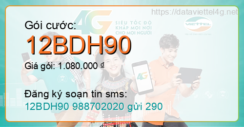 Gói cước 12BDH90 Viettel