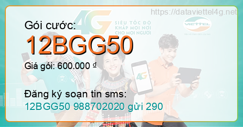 Gói cước 12BGG50 Viettel