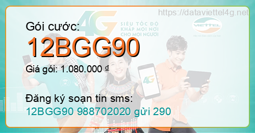 Gói cước 12BGG90 Viettel