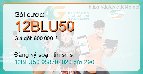 Gói cước 12BLU50 Viettel