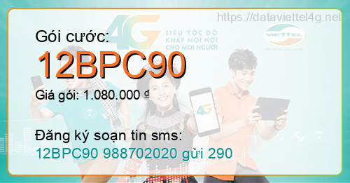 Gói cước 12BPC90 Viettel