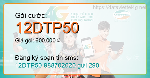 Gói cước 12DTP50 Viettel