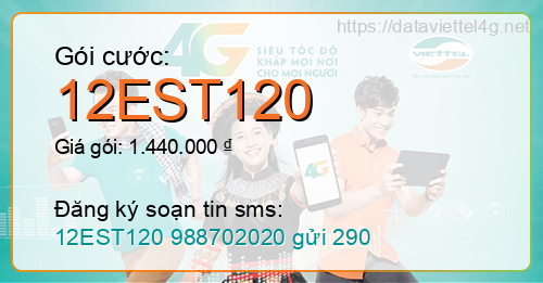 Gói cước 12EST120 Viettel