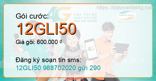 Gói cước 12GLI50 Viettel