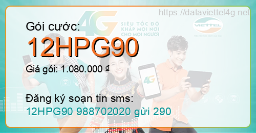 Gói cước 12HPG90 Viettel