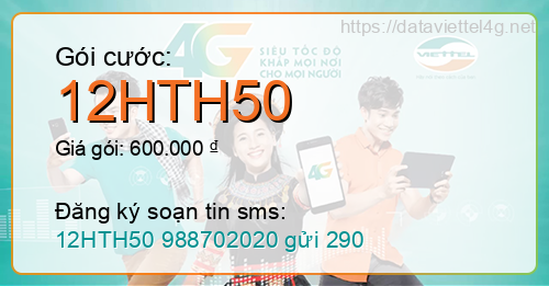 Gói cước 12HTH50 Viettel