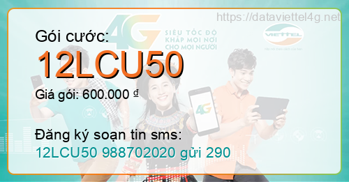 Gói cước 12LCU50 Viettel