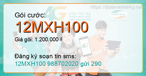 Gói cước 12MXH100 Viettel