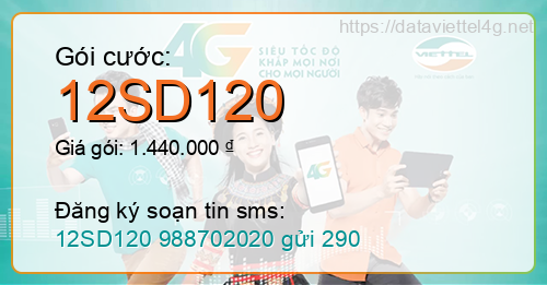 Gói cước 12SD120 Viettel