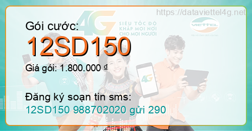 Gói cước 12SD150 Viettel