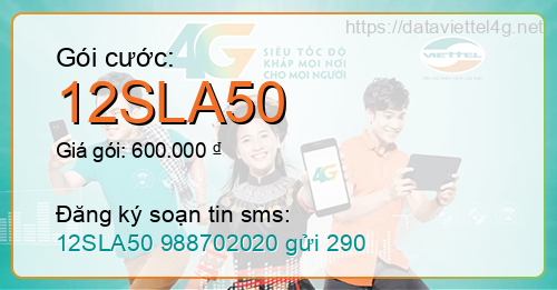 Gói cước 12SLA50 Viettel