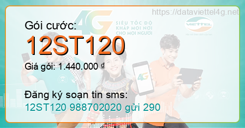 Gói cước 12ST120 Viettel