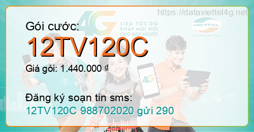 Gói cước 12TV120C Viettel