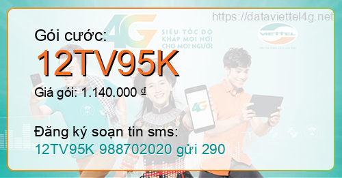 Gói cước 12TV95K Viettel