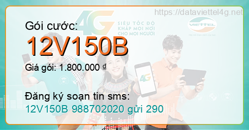 Gói cước 12V150B Viettel