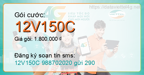 Gói cước 12V150C Viettel