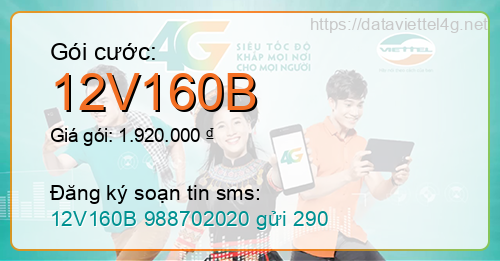 Gói cước 12V160B Viettel