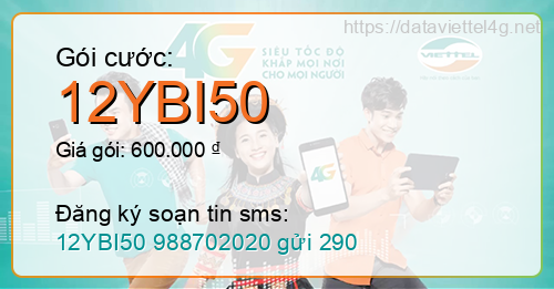 Gói cước 12YBI50 Viettel