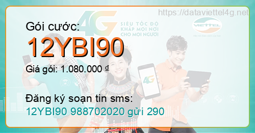 Gói cước 12YBI90 Viettel