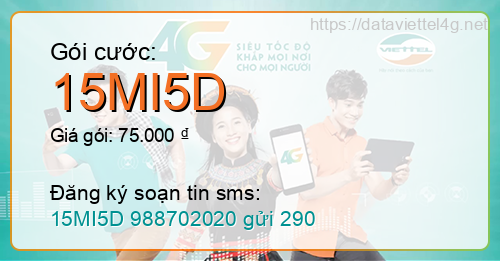 Gói cước 15MI5D Viettel