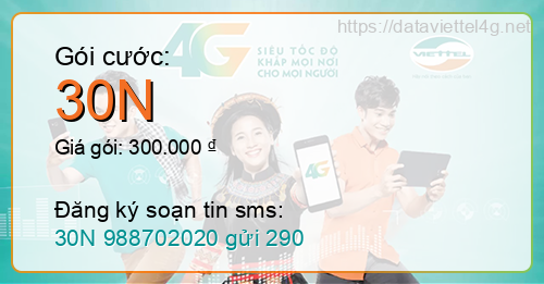 Gói cước 30N Viettel