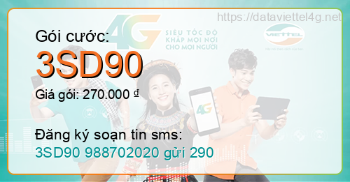 Gói cước 3SD90 Viettel