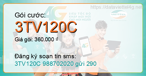 Gói cước 3TV120C Viettel