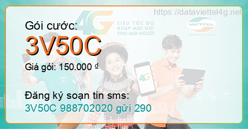 Gói cước 3V50C Viettel