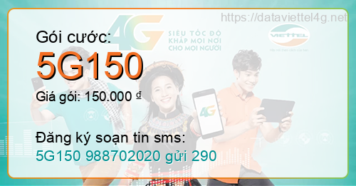 Gói cước 5G150 Viettel