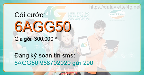 Gói cước 6AGG50 Viettel