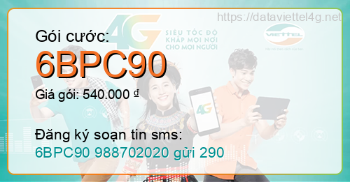 Gói cước 6BPC90 Viettel