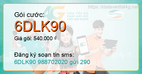 Gói cước 6DLK90 Viettel