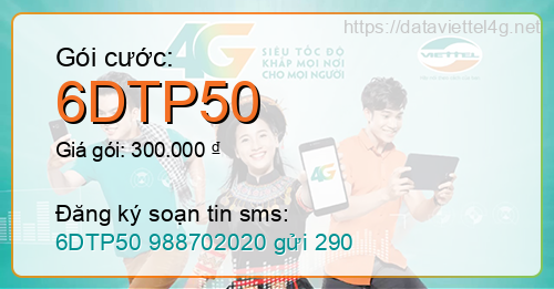 Gói cước 6DTP50 Viettel