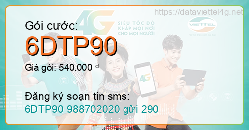 Gói cước 6DTP90 Viettel