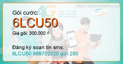 Gói cước 6LCU50 Viettel