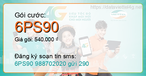 Gói cước 6PS90 Viettel