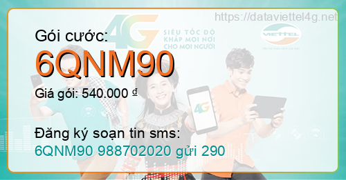 Gói cước 6QNM90 Viettel