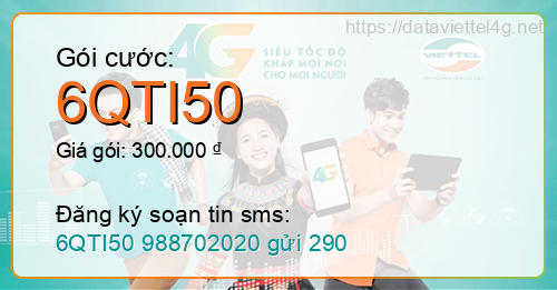 Gói cước 6QTI50 Viettel