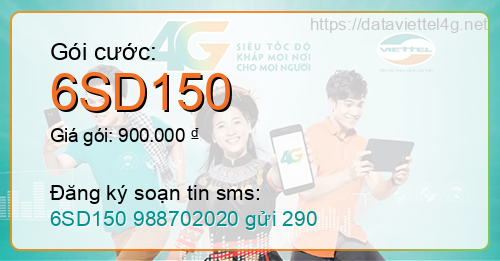 Gói cước 6SD150 Viettel