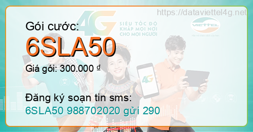 Gói cước 6SLA50 Viettel