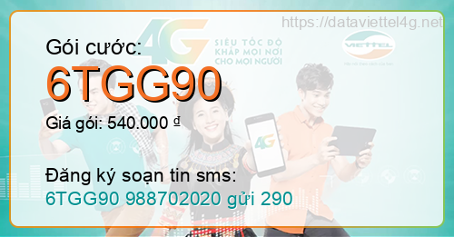 Gói cước 6TGG90 Viettel