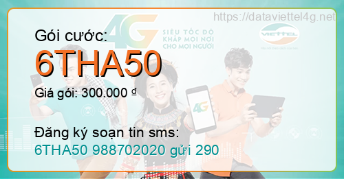 Gói cước 6THA50 Viettel