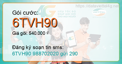 Gói cước 6TVH90 Viettel