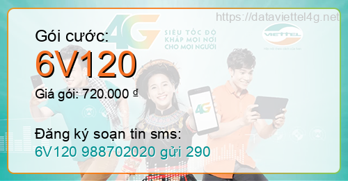 Gói cước 6V120 Viettel