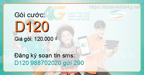 Gói cước D120 Viettel