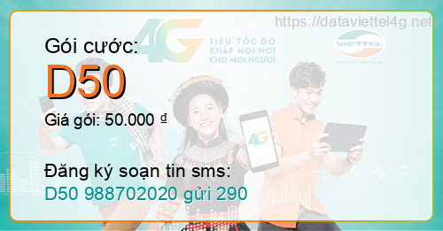 Gói cước D50 Viettel