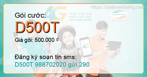 Gói cước D500T Viettel